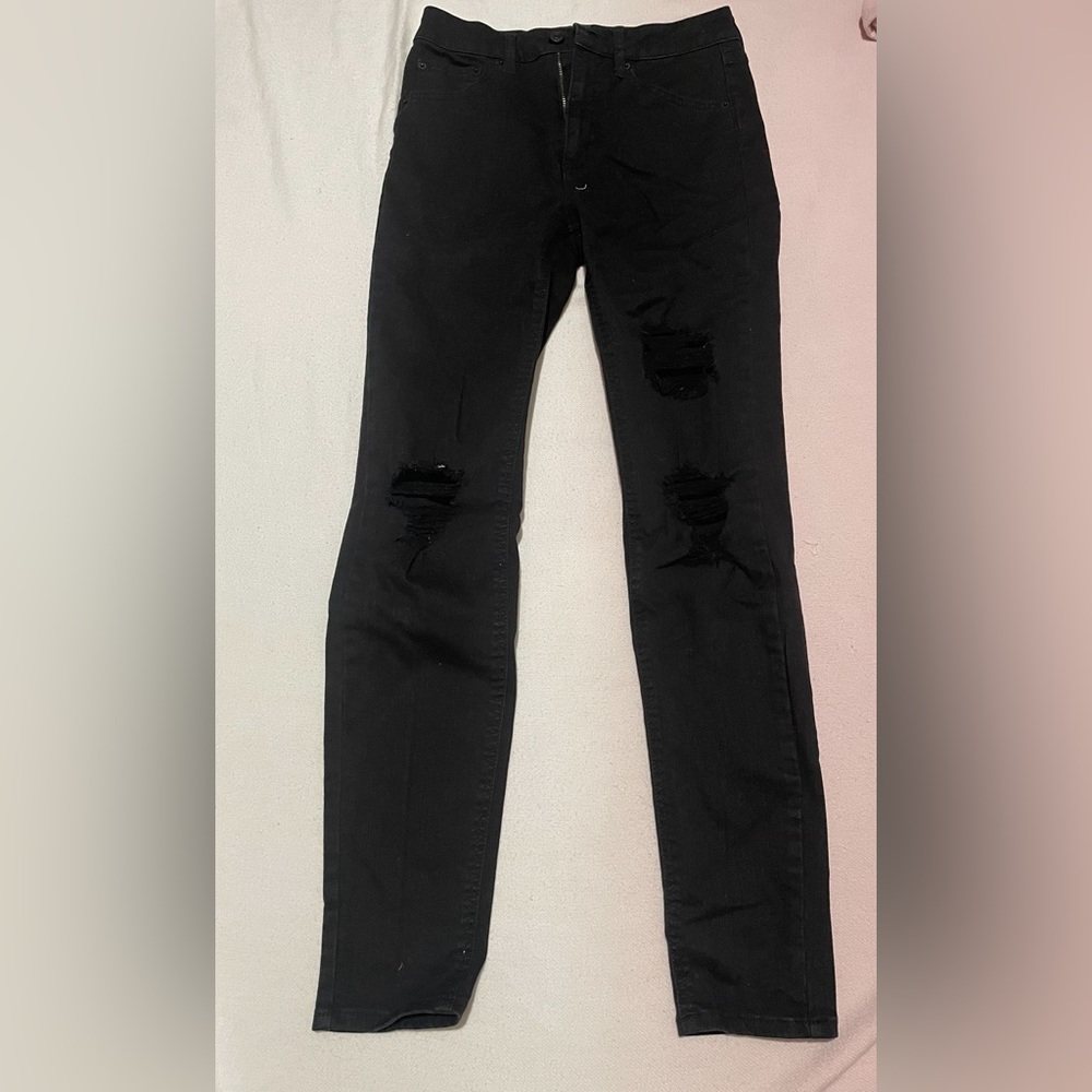 Black Distressed Jeans